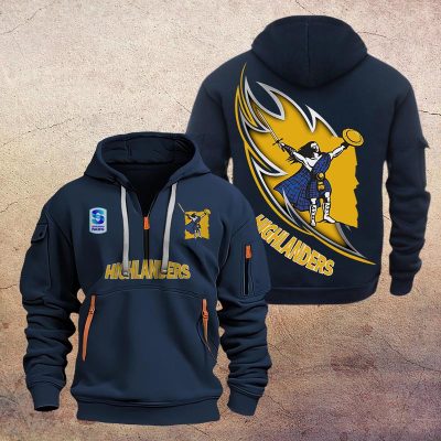 Super Rugby Highlanders Half-zip Hoodie Gift For Fans