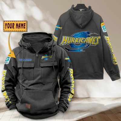 Super Rugby Hurricanes Personalized Half-zip Hoodie Gift For Fans
