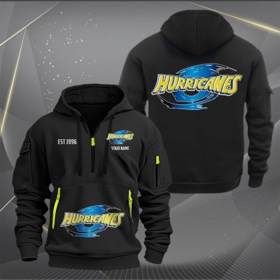 Super Rugby Hurricanes Personalized Half-zip Hoodie Gift For Fans
