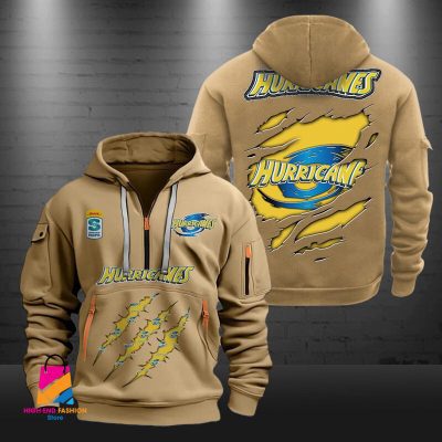 Super Rugby Hurricanes Half-zip Hoodie Gift For Fans