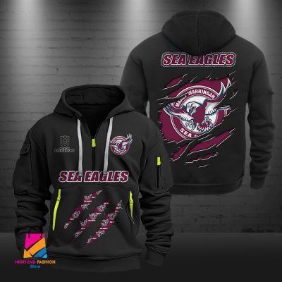 NRL Manly Warringah Sea Eagles Half-zip Hoodie Gift For Fans