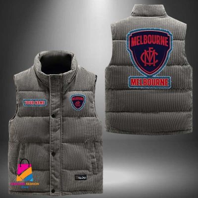 AFL Melbourne Football Personalized Style Sleeveless Puffer Jacket Gift For Fans