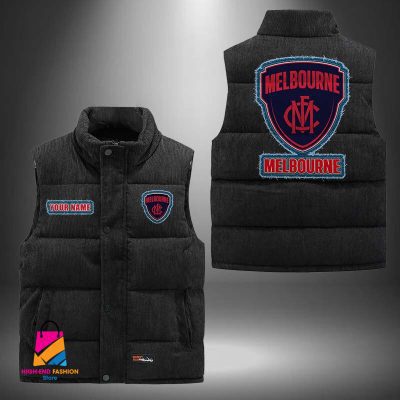 AFL Melbourne Football Personalized Style Sleeveless Puffer Jacket Gift For Fans