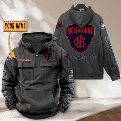 AFL Melbourne Personalized Half-zip Hoodie Gift For Fans