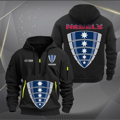 Super Rugby Melbourne Rebels Personalized Half-zip Hoodie Gift For Fans