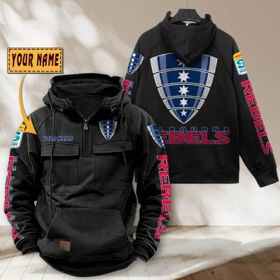 Super Rugby Melbourne Rebels Personalized Half-zip Hoodie Gift For Fans