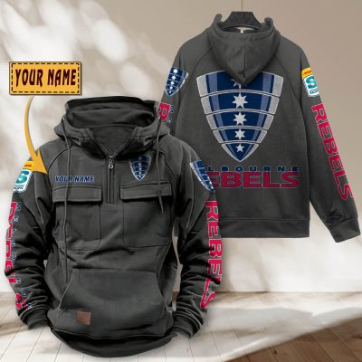 Super Rugby Melbourne Rebels Personalized Half-zip Hoodie Gift For Fans