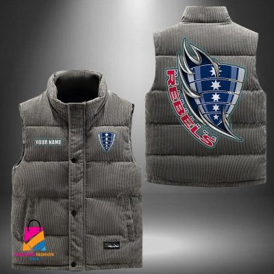 Super Rugby Melbourne Rebels Personalized Style Sleeveless Puffer Jacket Gift For Fans
