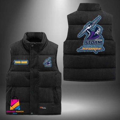 NRL Melbourne Storm Personalized Style Sleeveless Puffer Jacket Gift For Fans