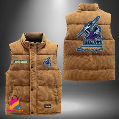 NRL Melbourne Storm Personalized Style Sleeveless Puffer Jacket Gift For Fans
