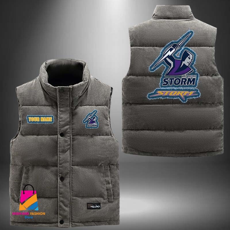NRL Melbourne Storm Personalized Style Sleeveless Puffer Jacket Gift For Fans NRL Melbourne Storm Personalized Style Sleeveless Puffer Jacket Gift For Fans
