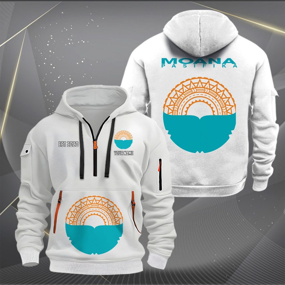 Super Rugby Moana Pasifika Personalized Half-zip Hoodie Gift For Fans Super Rugby Moana Pasifika Personalized Half-zip Hoodie Gift For Fans