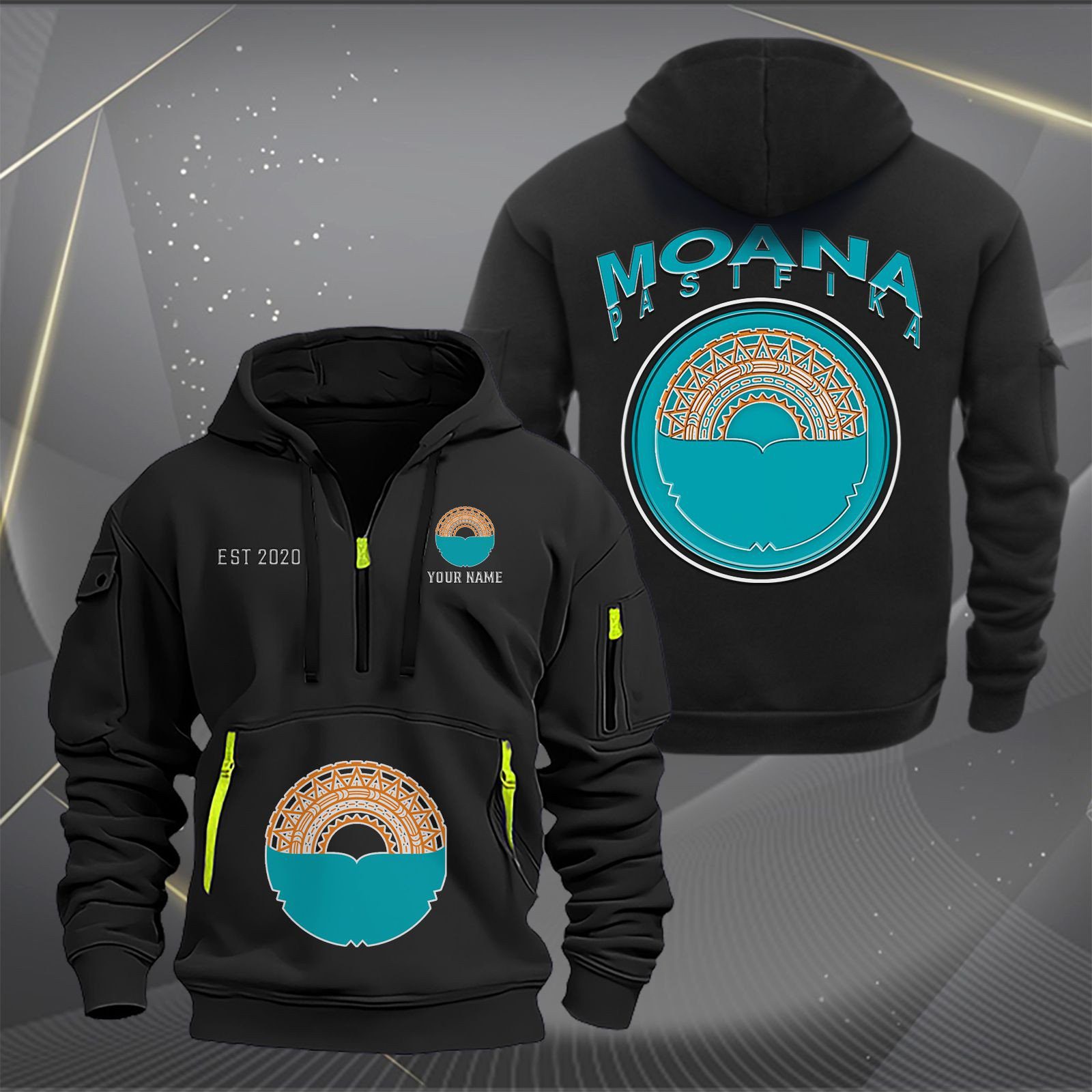 Super Rugby Moana Pasifika Personalized Half-zip Hoodie Gift For Fans Super Rugby Moana Pasifika Personalized Half-zip Hoodie Gift For Fans