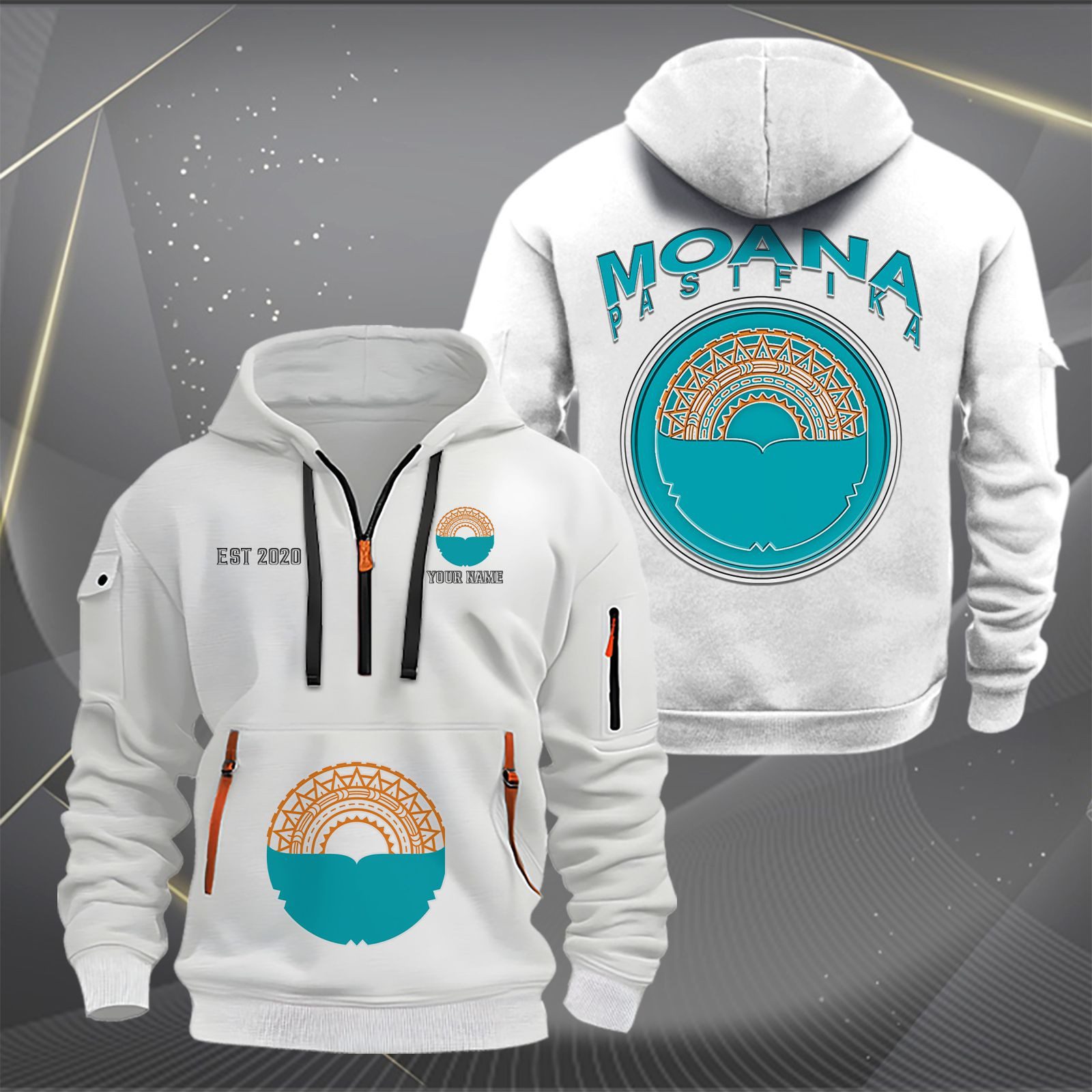 Super Rugby Moana Pasifika Personalized Half-zip Hoodie Gift For Fans Super Rugby Moana Pasifika Personalized Half-zip Hoodie Gift For Fans