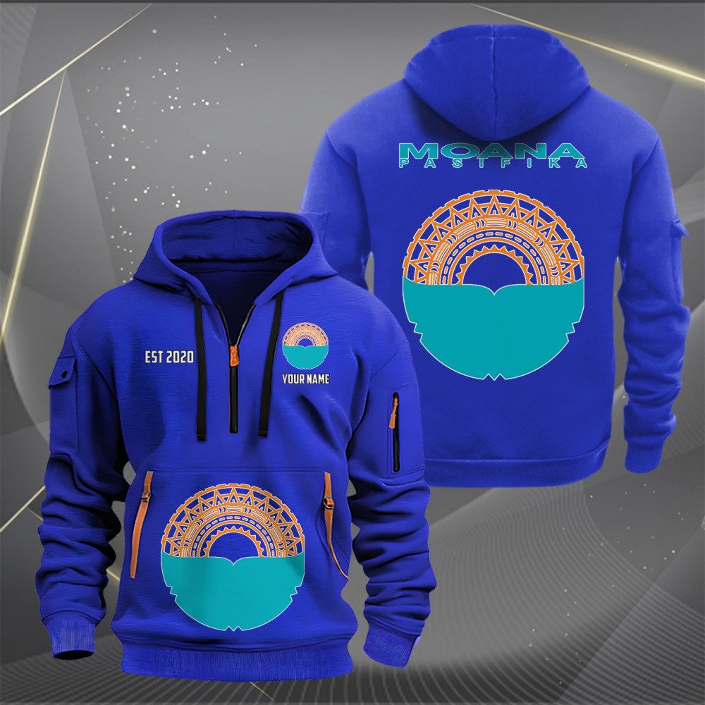 Super Rugby Moana Pasifika Personalized Half-zip Hoodie Gift For Fans Super Rugby Moana Pasifika Personalized Half-zip Hoodie Gift For Fans