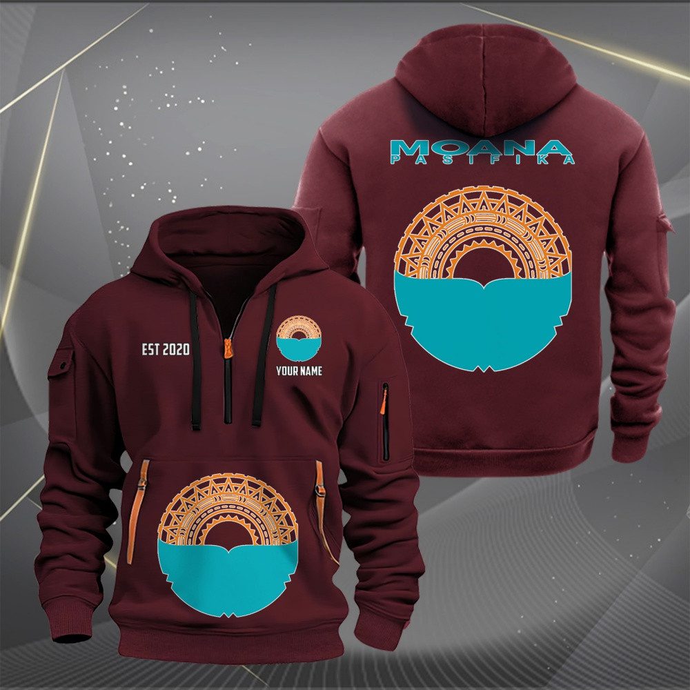 Super Rugby Moana Pasifika Personalized Half-zip Hoodie Gift For Fans Super Rugby Moana Pasifika Personalized Half-zip Hoodie Gift For Fans