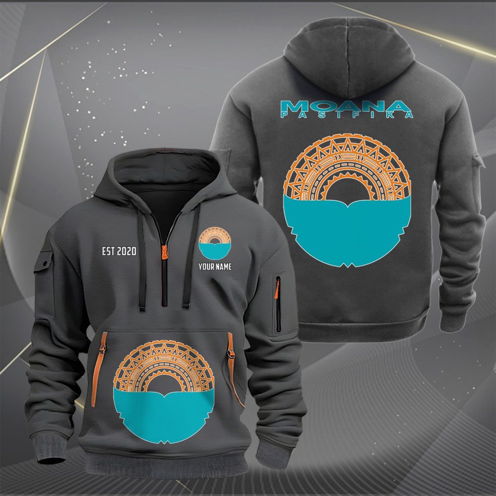 Super Rugby Moana Pasifika Personalized Half-zip Hoodie Gift For Fans Super Rugby Moana Pasifika Personalized Half-zip Hoodie Gift For Fans