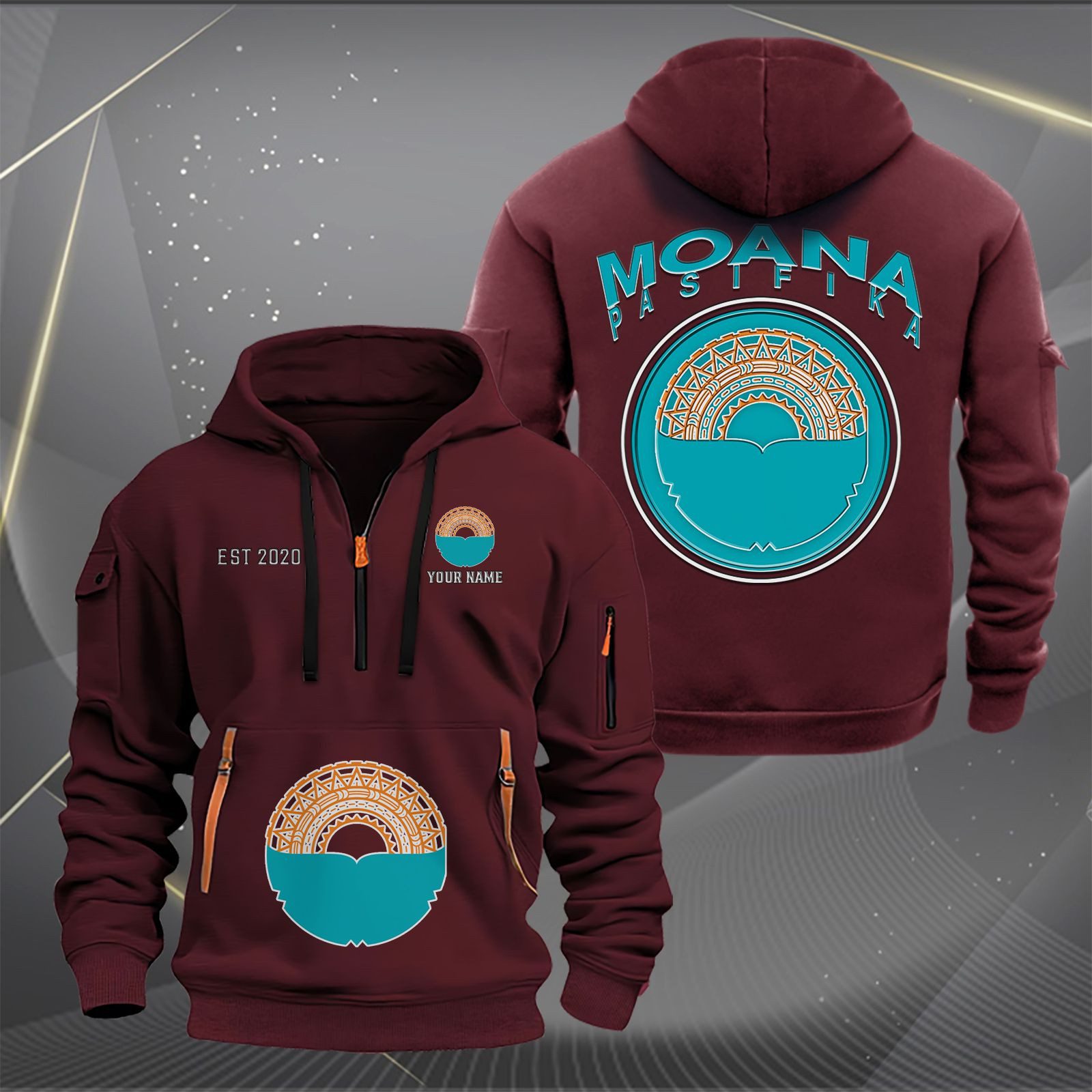 Super Rugby Moana Pasifika Personalized Half-zip Hoodie Gift For Fans Super Rugby Moana Pasifika Personalized Half-zip Hoodie Gift For Fans