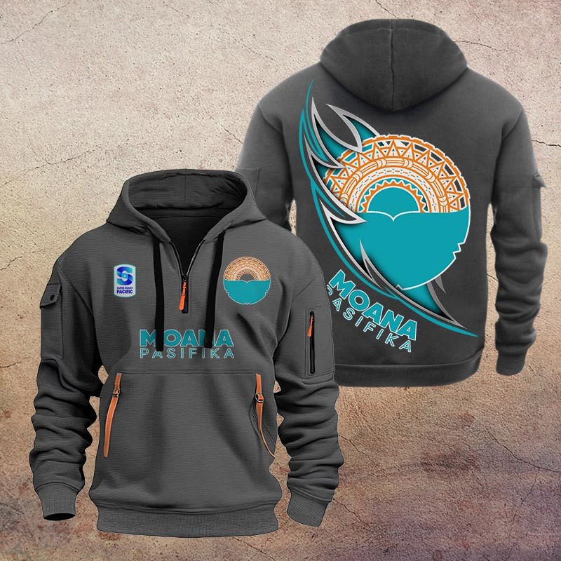 Super Rugby Moana Pasifika Half-zip Hoodie Gift For Fans Super Rugby Moana Pasifika Half-zip Hoodie Gift For Fans
