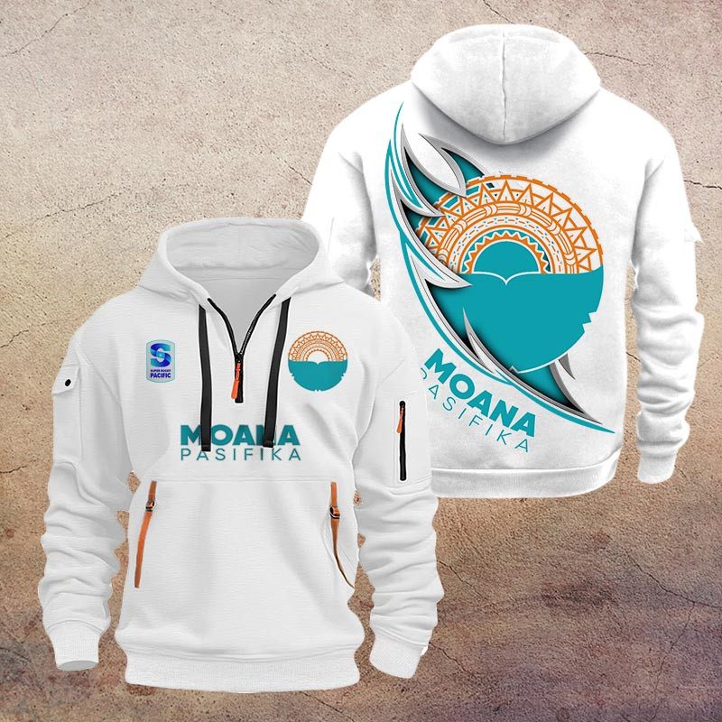 Super Rugby Moana Pasifika Half-zip Hoodie Gift For Fans Super Rugby Moana Pasifika Half-zip Hoodie Gift For Fans