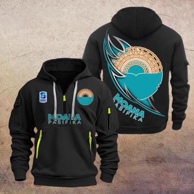 Super Rugby Moana Pasifika Half-zip Hoodie Gift For Fans