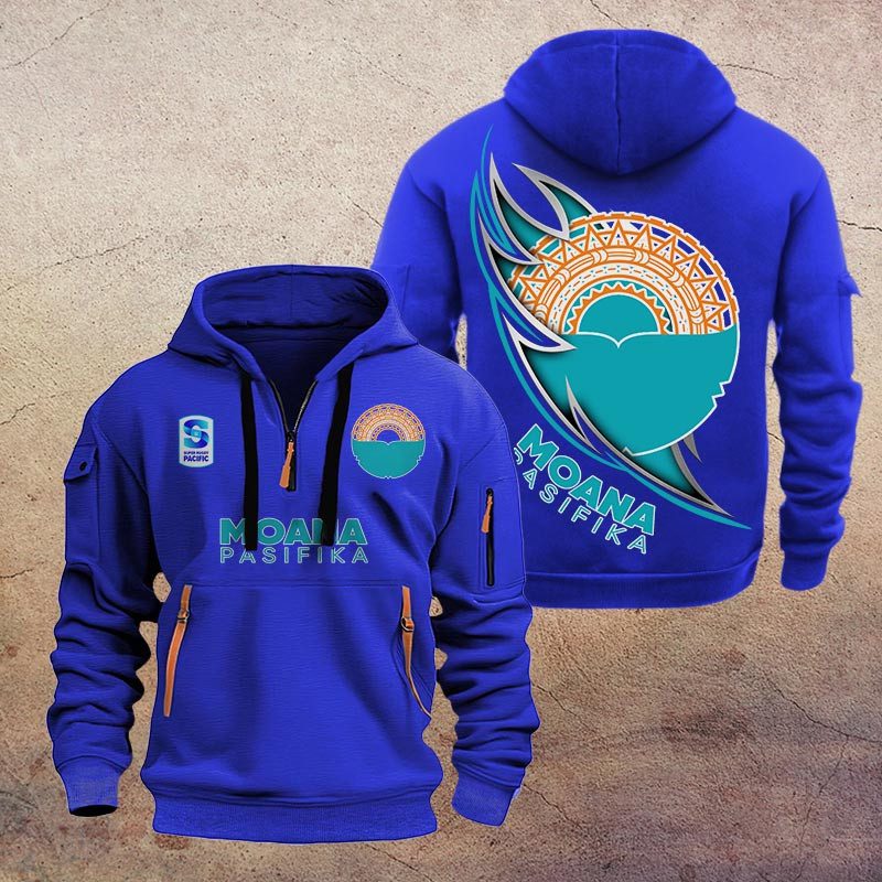 Super Rugby Moana Pasifika Half-zip Hoodie Gift For Fans Super Rugby Moana Pasifika Half-zip Hoodie Gift For Fans