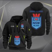 NRL New South Wales Blues Personalized Half-zip Hoodie Gift For Fans