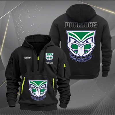 NRL New Zealand Warriors Personalized Half-zip Hoodie Gift For Fans