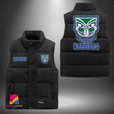 NRL New Zealand Warriors Personalized Style Sleeveless Puffer Jacket Gift For Fans