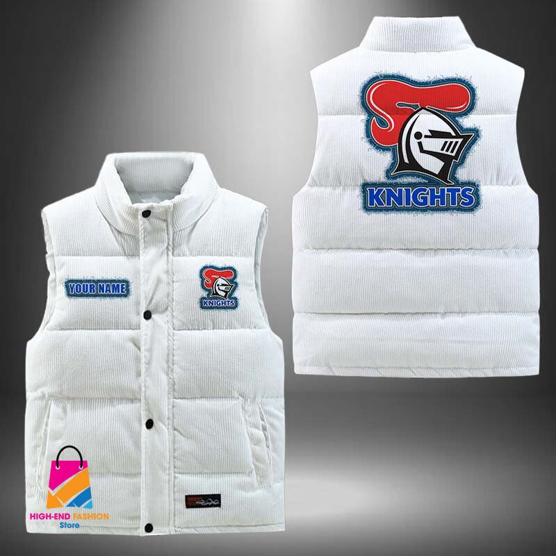 NRL Newcastle Knights Personalized Style Sleeveless Puffer Jacket Gift For Fans NRL Newcastle Knights Personalized Style Sleeveless Puffer Jacket Gift For Fans