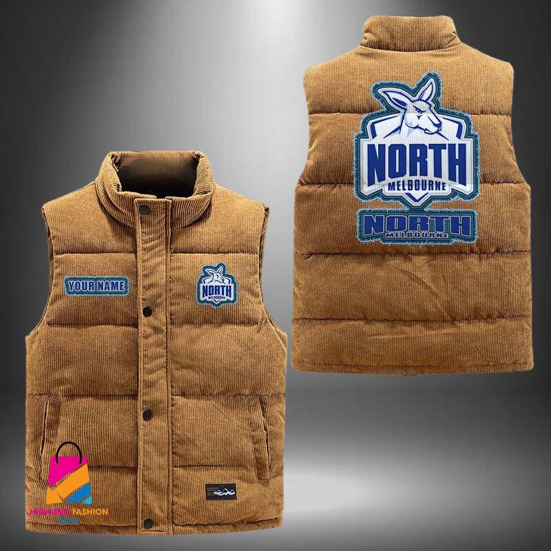 AFL North Melbourne Football Personalized Style Sleeveless Puffer Jacket Gift For Fans AFL North Melbourne Football Personalized Style Sleeveless Puffer Jacket Gift For Fans