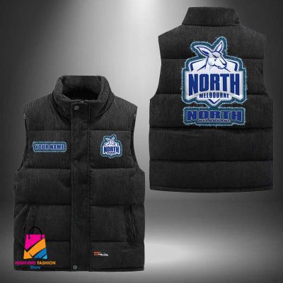 AFL North Melbourne Football Personalized Style Sleeveless Puffer Jacket Gift For Fans