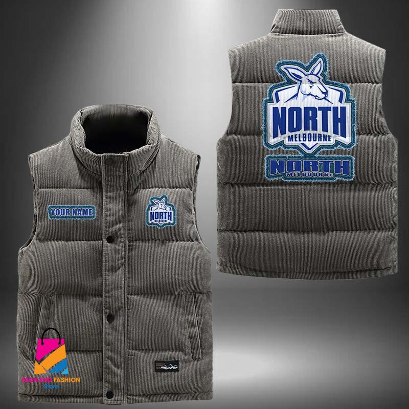 AFL North Melbourne Football Personalized Style Sleeveless Puffer Jacket Gift For Fans AFL North Melbourne Football Personalized Style Sleeveless Puffer Jacket Gift For Fans