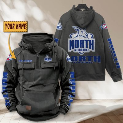 AFL North Melbourne Personalized Tactical Half-zip Hoodie Gift For Fans