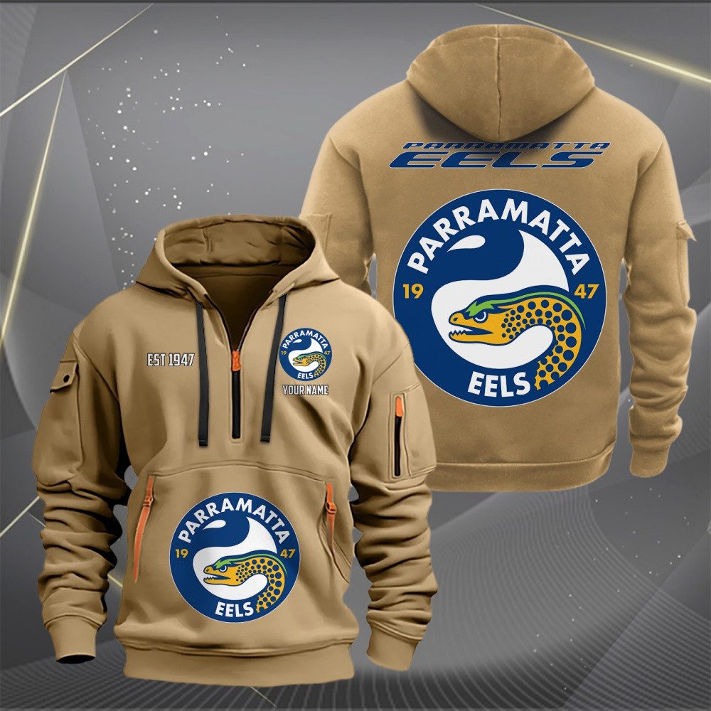 NRL Parramatta Eels Personalized Half-zip Hoodie Gift For Fans NRL Parramatta Eels Personalized Half-zip Hoodie Gift For Fans