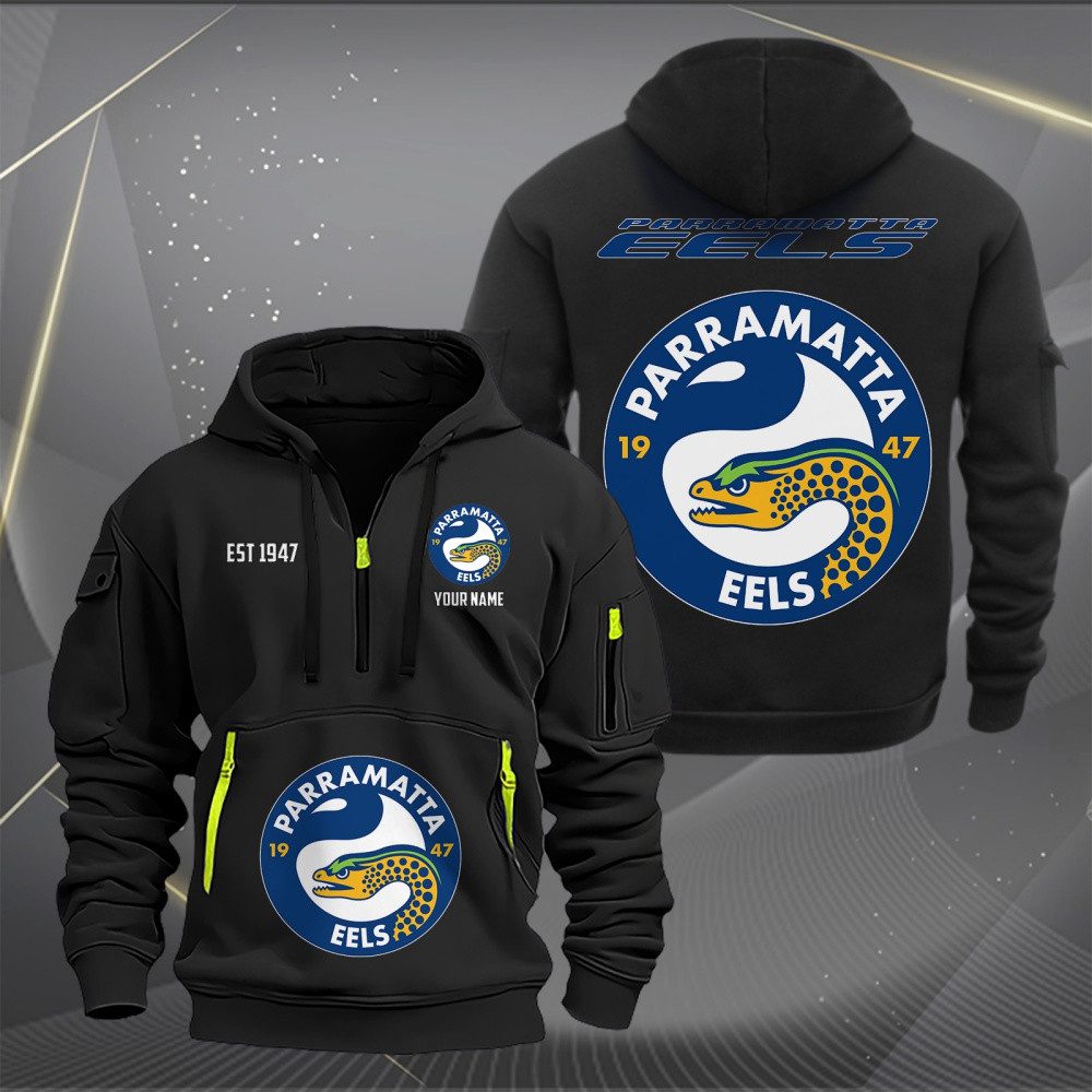 NRL Parramatta Eels Personalized Half-zip Hoodie Gift For Fans NRL Parramatta Eels Personalized Half-zip Hoodie Gift For Fans