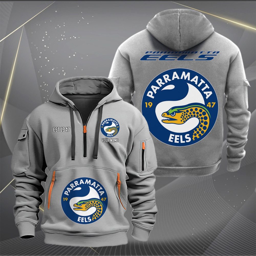 NRL Parramatta Eels Personalized Half-zip Hoodie Gift For Fans NRL Parramatta Eels Personalized Half-zip Hoodie Gift For Fans