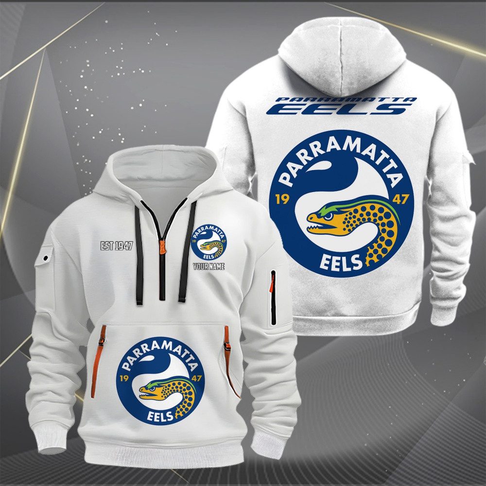 NRL Parramatta Eels Personalized Half-zip Hoodie Gift For Fans NRL Parramatta Eels Personalized Half-zip Hoodie Gift For Fans