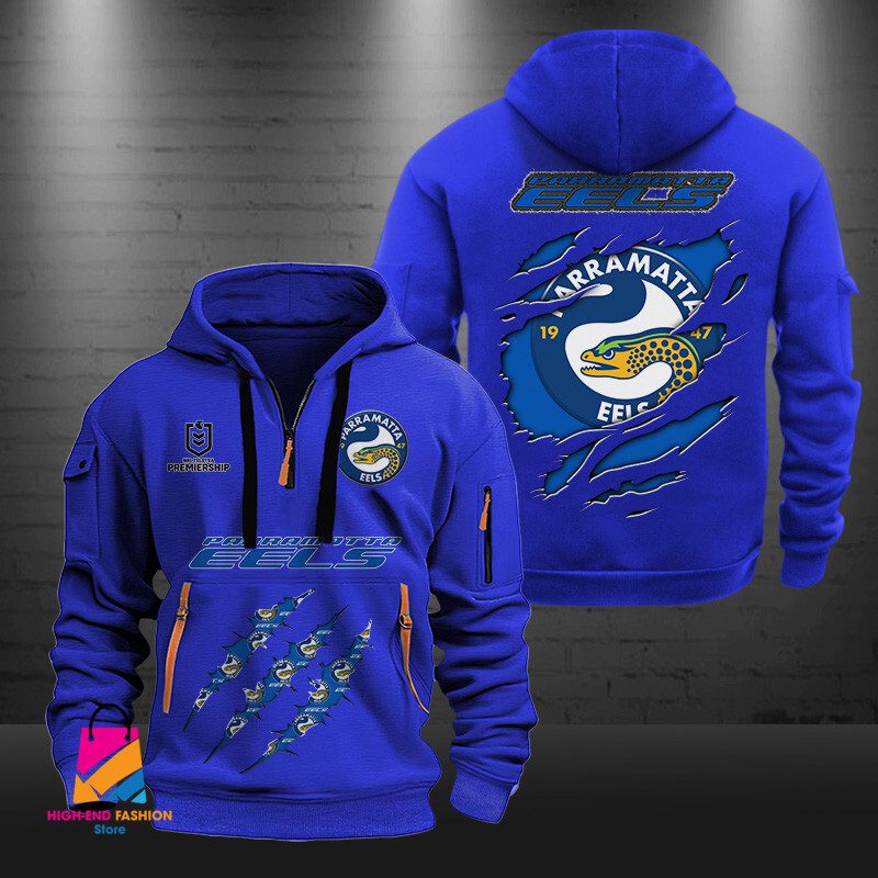NRL Parramatta Eels Half-zip Hoodie Gift For Fans NRL Parramatta Eels Half-zip Hoodie Gift For Fans