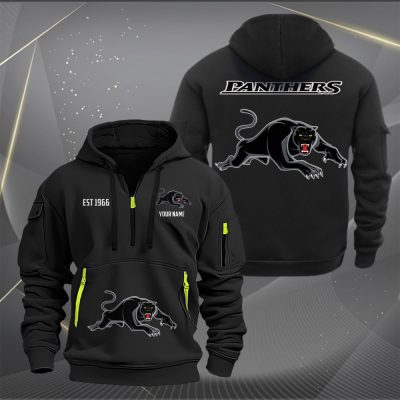 NRL Penrith Panthers Personalized Half-zip Hoodie Gift For Fans
