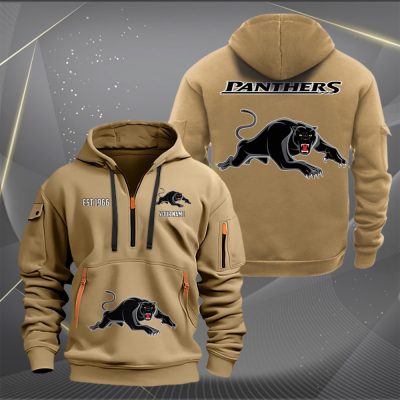 NRL Penrith Panthers Personalized Half-zip Hoodie Gift For Fans