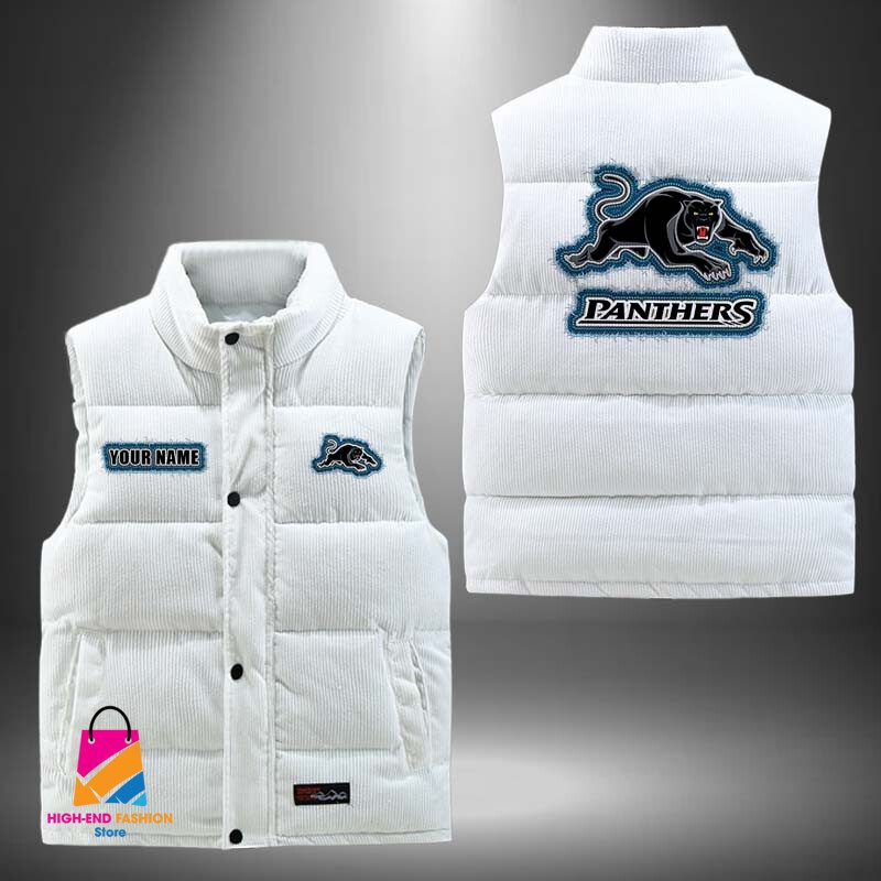 NRL Penrith Panthers Personalized Style Sleeveless Puffer Jacket Gift For Fans NRL Penrith Panthers Personalized Style Sleeveless Puffer Jacket Gift For Fans