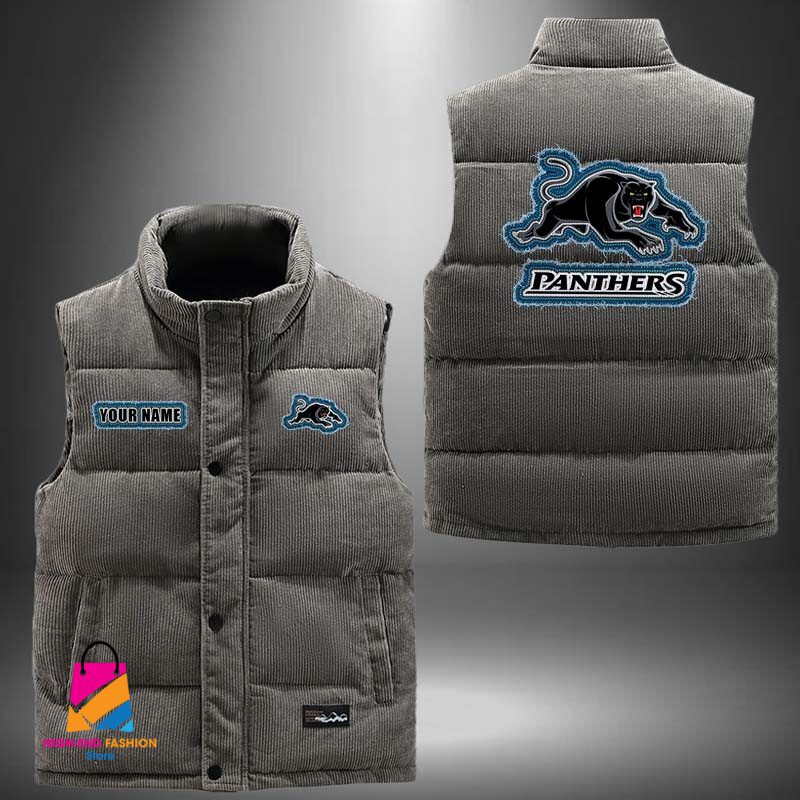 NRL Penrith Panthers Personalized Style Sleeveless Puffer Jacket Gift For Fans NRL Penrith Panthers Personalized Style Sleeveless Puffer Jacket Gift For Fans