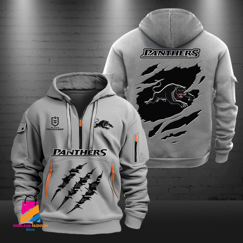 NRL Penrith Panthers Half-zip Hoodie Gift For Fans NRL Penrith Panthers Half-zip Hoodie Gift For Fans