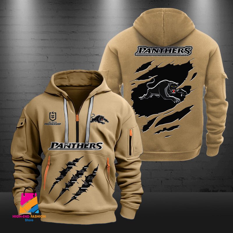 NRL Penrith Panthers Half-zip Hoodie Gift For Fans NRL Penrith Panthers Half-zip Hoodie Gift For Fans