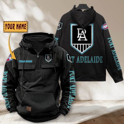 AFL Port Adelaide Power Personalized Tactical  Half-zip Hoodie Gift For Fans