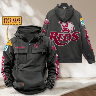 Super Rugby Queensland Reds Personalized Half-zip Hoodie Gift For Fans