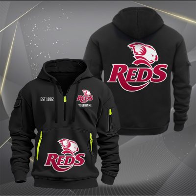Super Rugby Queensland Reds Personalized Half-zip Hoodie Gift For Fans