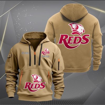 Super Rugby Queensland Reds Personalized Half-zip Hoodie Gift For Fans