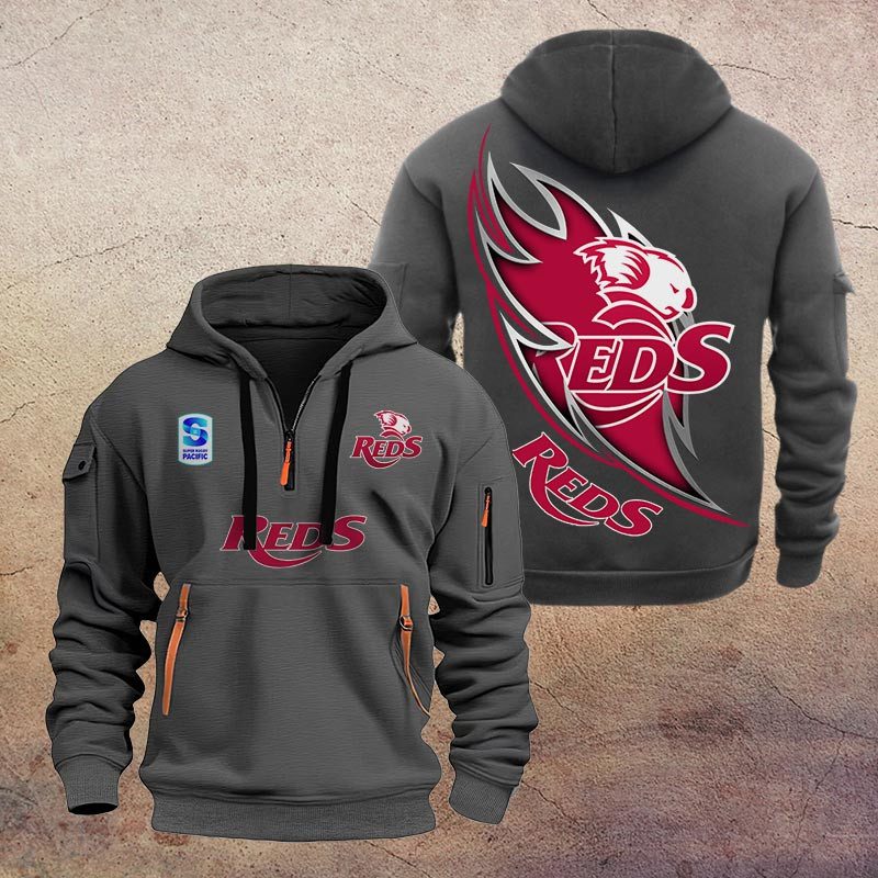 Super Rugby Queensland Reds Half-zip Hoodie Gift For Fans Super Rugby Queensland Reds Half-zip Hoodie Gift For Fans